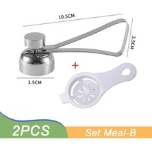 Set Yemek-B 304 Metal Yumurta Makas Yumurta Kabuğu Açacağı Yumurta Kabuğu Kesici Çift Kafa Yumurta Topper Kabuk Açıcı Haşlanmış Çiğ Yumurta Yaratıcı Mutfak Aletleri (Yurt Dışından)