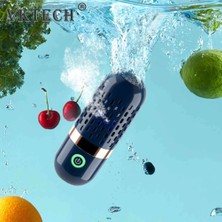 3000MAH Sebze Temizleme Makinesi Kapsül Şekli Taşınabilir Ultrasonik Kablosuz Meyve Gıda Arıtma Ev Mutfak Gıda Temizleme Makinesi (Yurt Dışından)