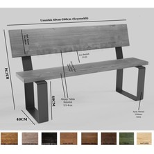 Ntconcept Masif Ahşap Sırtlı BANK/CEVIZ/140 Cm/