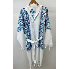 Kurular Tekstil Nazar Baskılı Bornoz