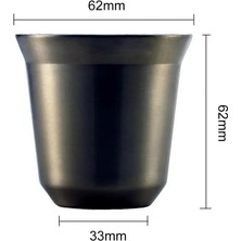 Mavi Çift Duvar Kahve Kupa Bardak Paslanmaz Çelik Sevimli 80 ml Espresso Yalıtım Nespresso Pixie Kahve Kapsül Şekli Termo Kahve Kupaları (Yurt Dışından)