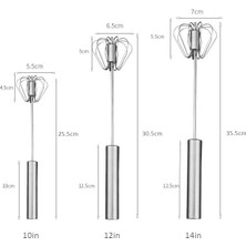 Type3 Orta Yarı Otomatik Yumurta Çırpıcı 304 Paslanmaz Çelik Yumurta Çırpma Manuel El Mikseri Kendiliğinden Dönen Yumurta Karıştırıcı Mutfak Aksesuarları Yumurta Araçları (Yurt Dışından)