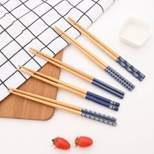 5 Pairs Çocuk Yeniden Kullanılabilir 5 Pairs Sofra El Yapımı Bambu Japon Doğal Ahşap Çubuklarını Suşi Gıda Kedi Çiçek Çok Renkli Ahşap Çubuklarını (Yurt Dışından)