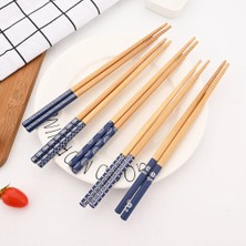 5 Pairs Çocuk Yeniden Kullanılabilir 5 Pairs Sofra El Yapımı Bambu Japon Doğal Ahşap Çubuklarını Suşi Gıda Kedi Çiçek Çok Renkli Ahşap Çubuklarını (Yurt Dışından)