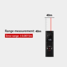 2Liyao Siyah 40 M 40 M El Telemetre LCD Dijital Lazer Uzaklık Ölçer Mini Mesafe Ölçüm Ölçer Alan Hacim Mesafeleri Için USB Şarj (Yurt Dışından)