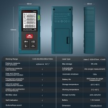 2Liyao LM40D Hanmatek Lazer Telemetre LM40D Lazer Mesafe Ölçer Kendi Kendine Kalibrasyon Hacim/alan/açı/pisagor Teoremi (Yurt Dışından)
