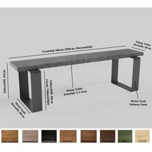 Ntconcept Masif Ağaç BANK/CEVIZ/300 Cm/