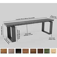 Ntconcept Masif Ağaç Bank/ceviz/80 Cm/