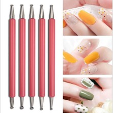 Danlu Göl Mavi 5 Adet Set Çift Uçlu Jel Boyama Nail Art Süsleyen Kalem Akrilik Saplı Taklidi Ahşap Taklidi Kristal Uv Jel Manikür Araçları (Yurt Dışından)