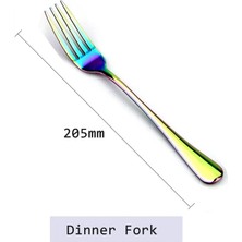 Yemek Bıçağı Jankng Paslanmaz Çelik Yemek Takımı Seti Gökkuşağı Renkli Çatal Bıçak Takımı Bulaşık Makinesinde Yıkanabilir Akşam Yemeği Batı Sofra Mutfak Aksesuarları (Yurt Dışından)