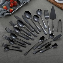 LF1HSDINNERFORK1PC Paslanmaz Çelik Sofra Ayna Çatal Bıçak Kaşık Seti Siyah Mutfak Seti Yemek Kaşık ve Çatal Yemek Takımı Sofra Ev Sofra Takımı (Yurt Dışından)