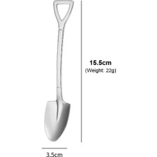 Gümüş Ucu Kürek Kaşık Paslanmaz Çelik Çay Kaşığı Yaratıcı Kahve Kaşığı Dondurma Tatlı Kaşığı Sofra Sofra Seti Noel Çatal Bıçak Takımı (Yurt Dışından)