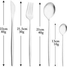 4 Adet Gümüş Mat Siyah Sofra Paslanmaz Çelik Çatal-Kaşık Çatal Bıçak Takımları Sofra Bıçağı Meyve Çatalı Buz Kaşığı Mutfak Aksesuarları Ev Için (Yurt Dışından)