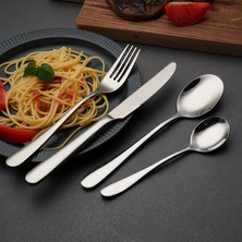 Sharp Spoon5 Paslanmaz Çelik Batı Sofra Çatal Bıçak Takımı Biftek Bıçağı Masa Çatalları Tatlı Kaşıkları Gümüş Yetişkin Çocuk Ev Mutfak Eşyaları (Yurt Dışından)