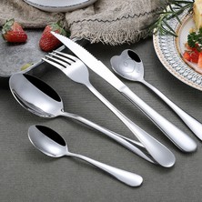 LF1YSTEAFORK1PC Batı Çatal Bıçak Kaşık Seti Paslanmaz Çelik Sofra Kaşık Çatal Bıçak Yemek Takımı Seti Mutfak Yemeği Seti Sofra Lüks Ev Sofra Takımı (Yurt Dışından)