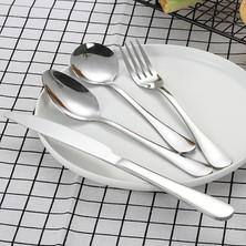 Sharp Spoon1 Paslanmaz Çelik Ev Yemek Takımı Yetişkin Çocuk Buz Kaşığı Meyve Biftek Çatal Bıçak Gümüş Sofra Taşınabilir Batı Çatal Bıçak Takımı (Yurt Dışından)