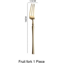 Meyve Çatalı Parlak Altın 18/10 Paslanmaz Çelik Lüks Çatal Bıçak Takımı Yemek Takımı Sofra Bıçak Kaşık Çatal Çubuklarını Sofra Takımı Seti Bulaşık Makinesinde Yıkanabilir (Yurt Dışından)