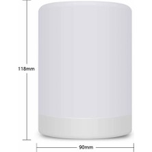 YHome Rechargeable LED Night Light Table Lamp - Warm White & Color Changing Rgb, Smart Touch, Portable Bedside Lamp (Yurt Dışından)