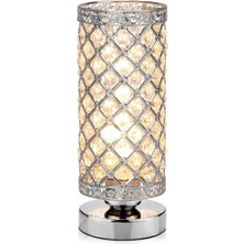 YHome Modern Kristal Masa Lambası Gümüş Gölge, Oturma Odası Yatak Odası Için Başucu Masa Lambası (Yurt Dışından)