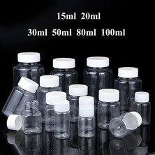 Danlu 50ML 10 Adet 15/20/30/50/80/100ML Plastik Pet Boş Şeffaf Mühürlü Şişeler Ilaç Hap Flakon Konteyner Reaktif Şişeleri Ambalaj Şişesi (Yurt Dışından)