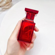 Danlu Kırmızı Parfüm Şişesi 50 ml Lüks Cam Sprey Şişesi Doldurulabilir Parfüm Şişesi Seyahat Kozmetik Ambalaj Şişesi Boş Flakon Flakon (Yurt Dışından)