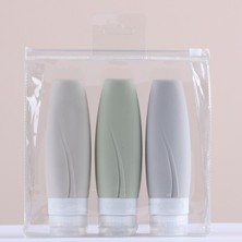 Danlu 3 Adet 60ML 60/90ML Taşınabilir Silikon Seyahat Şişesi Sıvı Kabı Boş Doldurulabilir Ambalaj Losyon Noktaları Şampuan Kabı Krem Gezisi (Yurt Dışından)