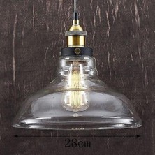 YHome Lambalar Endüstriyel Edison Vintage Style 1 Işıklı Kolye Cam Asılı Ampul Değil (Yurt Dışından)