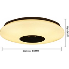 YHome LED Tavan Lambası, 36W Uzaktan Kumanda Bluetooth Müzik Tavan Işığı Oturma Odaları, Koridorlar, Restoranlar Için (Yurt Dışından)