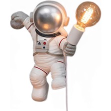 YHome Modern Astronot Masa Lambası Art Deco Reçine Lambası Masa Yatak Odası Lambası Yaratıcı Oturma Odası Çatı Katı Dekorasyon Uzay Adamı Masa Işık LED (Duvar Lambası Şerit) (Yurt Dışından)