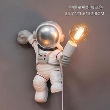 YHome Modern Astronot Masa Lambası Art Deco Reçine Lambası Masa Yatak Odası Lambası Yaratıcı Oturma Odası Çatı Katı Dekorasyon Uzay Adamı Masa Işık LED (Duvar Lambası Şerit) (Yurt Dışından)