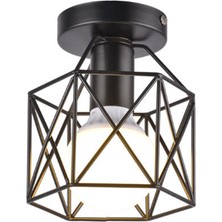 YHome LED Tek Başlı Demir Kafes Tavan Işığı, E27 Lamba Tutucu, Balkon Için Wisp Örgü Tavan Lambası, Koridor (Yurt Dışından)