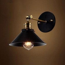 YHome Dönebilir Baş Kapak Duvar Lambası, E27 Lamph Yaşlı, Vintage Endüstriyel Tarzı Demir Duvar Işığı Giyim Mağazası, Kahve Odası, Restoran Için (Yurt Dışından)