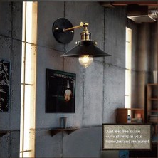 YHome Dönebilir Baş Kapak Duvar Lambası, E27 Lamph Yaşlı, Vintage Endüstriyel Tarzı Demir Duvar Işığı Giyim Mağazası, Kahve Odası, Restoran Için (Yurt Dışından)