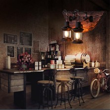 YHome Yumuşak Aydınlatma ile Rustik Katı Ahşap At Duvar Lambası Vintage Yarım Yuvarlak Tasarım (Yurt Dışından)