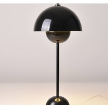 YHome Modern Demir Flowerpot Masa Lambaları Yatak Odası Oturma Odası Başucu Masa Işıkları Ev Çalışma Masa Lambası E27 Aydınlatma Armatürleri (Siyah) (Yurt Dışından)