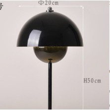 YHome Modern Demir Flowerpot Masa Lambaları Yatak Odası Oturma Odası Başucu Masa Işıkları Ev Çalışma Masa Lambası E27 Aydınlatma Armatürleri (Siyah) (Yurt Dışından)