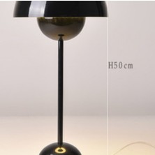 YHome Modern Demir Flowerpot Masa Lambaları Yatak Odası Oturma Odası Başucu Masa Işıkları Ev Çalışma Masa Lambası E27 Aydınlatma Armatürleri (Siyah) (Yurt Dışından)