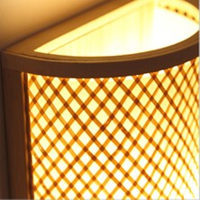 YHome Bambu Duvar Lambası Otel B & B Dekorasyon Çiftliği Projesi Bambu Sanat Duvar Lambası Koridor Koridoru Yarı Dönemi Duvar Lambası (Yurt Dışından)