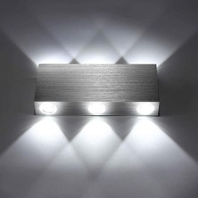 YHome Lightess Modern Alüminyum 6 LED Duvar Işıkları Oturma Odası Yatak Odası Koridoru Için Işık Yukarı Çıkar, Serin Beyaz (Yurt Dışından)