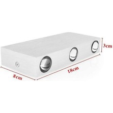 YHome Lightess Modern Alüminyum 6 LED Duvar Işıkları Oturma Odası Yatak Odası Koridoru Için Işık Yukarı Çıkar, Serin Beyaz (Yurt Dışından)