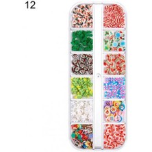 Danlu 12 1 Kutu Nefis Nail Art Charms Dilim Dekorasyon Polimer Tırnak Pulları Köpüklü Parlak (Yurt Dışından)