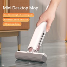 Pandoraplanet Taşınabilir Mini Sıkma Paspas Ev Banyo Zemin Mutfak Masaüstü Araba Pencere Temizleyici Paspas Katlanabilir Cam Temizleyici Ev Temizlik Aracı (Yurt Dışından)