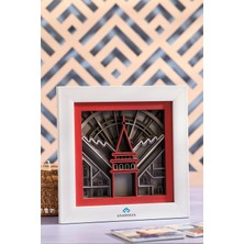Galata ArtDeco Kırmızı Ahşap Duvar Panosu