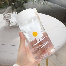 Transparent-01 500ML Küçük Papatya Su Şişeleri Şeffaf Plastik Su Bardağı Halatlı Kız Kawaii Içecek Şişesi Yaz Buzlu Su Bardağı Suyu Kupa (Yurt Dışından)