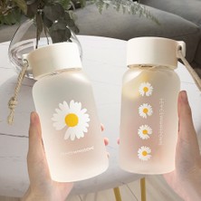 Transparent-01 500ML Küçük Papatya Su Şişeleri Şeffaf Plastik Su Bardağı Halatlı Kız Kawaii Içecek Şişesi Yaz Buzlu Su Bardağı Suyu Kupa (Yurt Dışından)