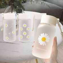 Transparent-01 500ML Küçük Papatya Su Şişeleri Şeffaf Plastik Su Bardağı Halatlı Kız Kawaii Içecek Şişesi Yaz Buzlu Su Bardağı Suyu Kupa (Yurt Dışından)