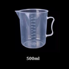 500ML Plastik Bardaklar 50/100/150/250/500/1000ML Premium Şeffaf Plastik Mezun Ölçüm Kabı Dekantör Şişe Ağzı Kulpsuz Mutfak Aracı (Yurt Dışından)