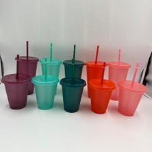 Koyu Yeşil S Flaş Tozu Su Şişeleri Samanlı Kız Için Yeniden Kullanılabilir Sert Plastik Tumbler Kapaklı Kahve Fincanı Drinkware Noel Hediyesi (Yurt Dışından)