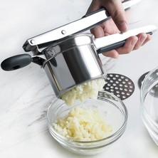 Gümüş Patates Ezici Ricers Mutfak Pişirme Araçları Paslanmaz Çelik Basınçlı Çamur Püresi Sebze Meyve Basın Makinesi Sarımsak Baskı (Yurt Dışından)