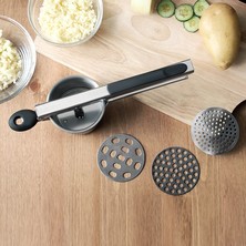 Gümüş Patates Ezici Ricers Mutfak Pişirme Araçları Paslanmaz Çelik Basınçlı Çamur Püresi Sebze Meyve Basın Makinesi Sarımsak Baskı (Yurt Dışından)